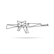Gun abstract isolated on a white backgrounds vector illustration N3