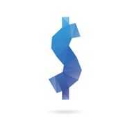 Dollar sign abstract isolated on a white backgrounds vector illustration N2