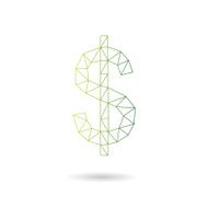 Dollar sign abstract isolated on a white backgrounds vector illustration N3
