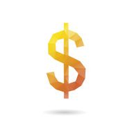 Dollar sign abstract isolated on a white backgrounds vector illustration N4
