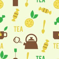 Simple Tea Concept in Seamless Pattern