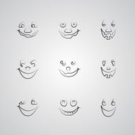 Set pumpkins for Halloween vector illustration