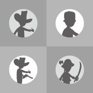 silhouette avatar portrait picture N3