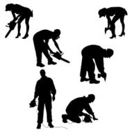 Vector Silhouette Of People N549