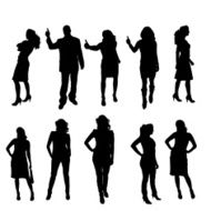 Vector silhouette of a people N156