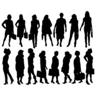 Vector silhouette of a businesswoman N67