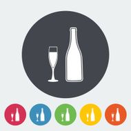 Wine flat icon N5