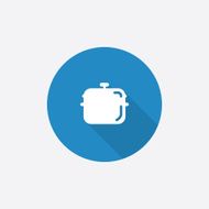 pan Flat Blue Simple Icon with long shadow