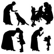 Vector silhouette of family N528