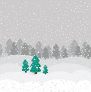 Forest cartoon background in vector