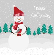 Vector snowman for Christmas design