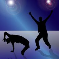 Vector Silhouette Of People N550