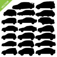 Car silhouettes vector