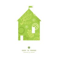 Vector environmental house silhouette pattern frame