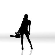 Vector silhouettes of woman N79