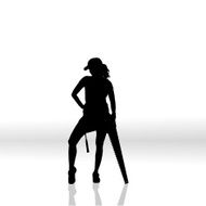 Vector silhouettes of woman N80