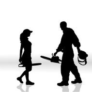 Vector silhouettes of people N143