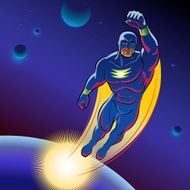 Superhero Vector illustration on a background N7