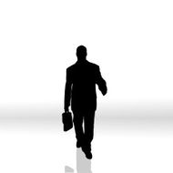 Vector silhouette of businessman N17