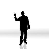 Vector silhouette of a man N590