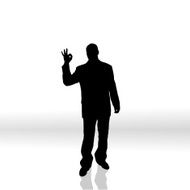 Vector silhouette of a man N591