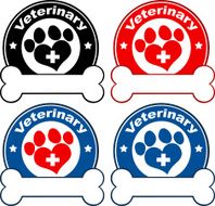 Collection of Logo With Dog Paw and Bone - 1