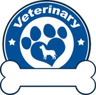 Blue Circle With Love Paw And Bone Under Text