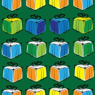 Christmas gift boxes seamless pattern