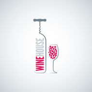 wine bottle glass menu background
