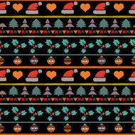 Christmas silhouette seamless ornament N2