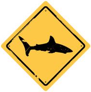 shark warning sign