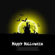 Happy Halloween message design background Vector illustration N2