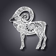 Vector Decorative Patterned Sheep