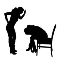 Vector silhouettes of people N148