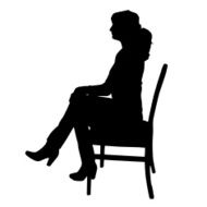 Vector silhouettes of woman N81