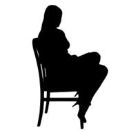 Vector silhouettes of woman N83