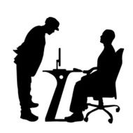 Vector silhouettes of people N158