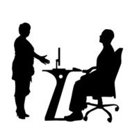 Vector silhouettes of people N160