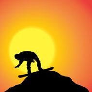 Vector silhouette of a man N592
