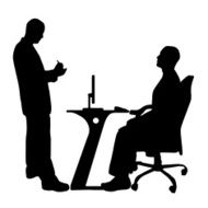 Vector silhouettes of people N164