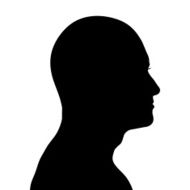 Vector silhouette of a man N598