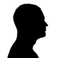 Vector silhouette of a man N599