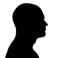 Vector silhouette of a man N601
