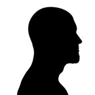 Vector silhouette of a man N602