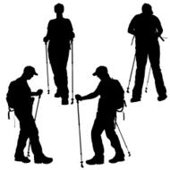 Vector silhouette of a woman N1501