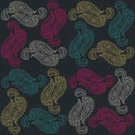 Vector seamless pattern with lace Dark backdrop N2