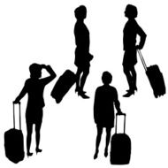 Vector silhouette of a woman N1503