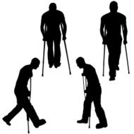 Vector silhouette of a man N603
