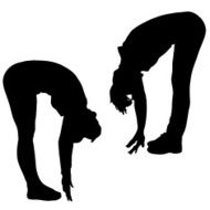 Vector silhouette of a couple N195