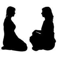 Vector silhouette of a couple N196